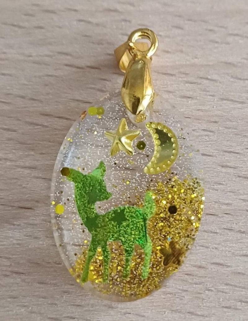 Rehkitz in Goldnacht von blovedSchmuckdesign