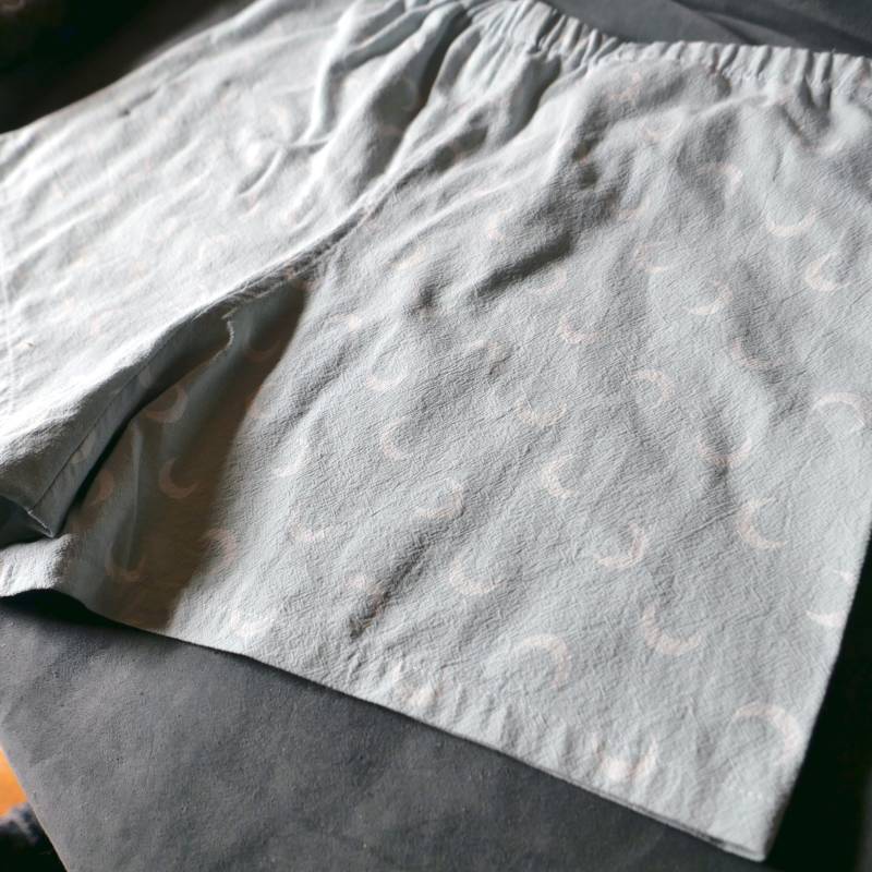 Retro Micro Shorts Blau Weiß Moon Lounge Baumwolle Unterhose, Unterhose Handgemacht Nostalgisch Onesize S/L von blubirdvintagelove