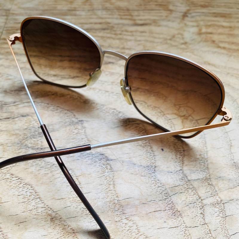Vintage 80Er Jahre Sonnenbrille Mit Farbverlauf Dünne Retro Brille Metallrahmen von blubirdvintagelove
