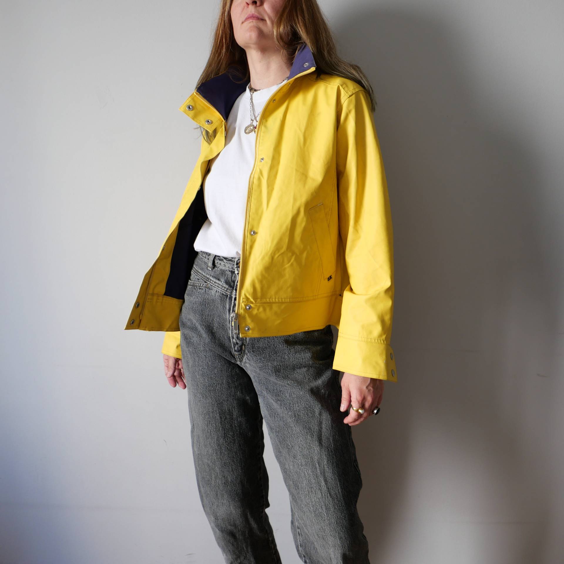Vintage Lack Gelb Bomberjacke Color Block Jeantex Blau Basic Cut Pvc Starrer Cool Kontrast Futter Boxy Capsule Unisex S-M Vintage Lack Gelb Bomberjacke Color Block Jeantex Blau Basic Cut Pvc Starrer Cool Kontrast Futter Boxy Capsule Unisex S-M von blubirdvintagelove