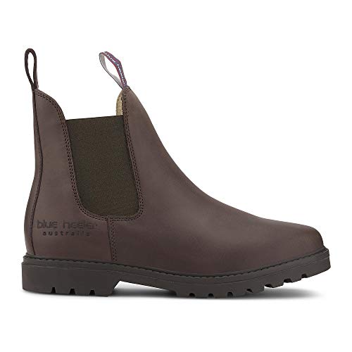 blue heeler Damen Chelsea-Boots Jackaroo Braun Glattleder 42 von blue heeler