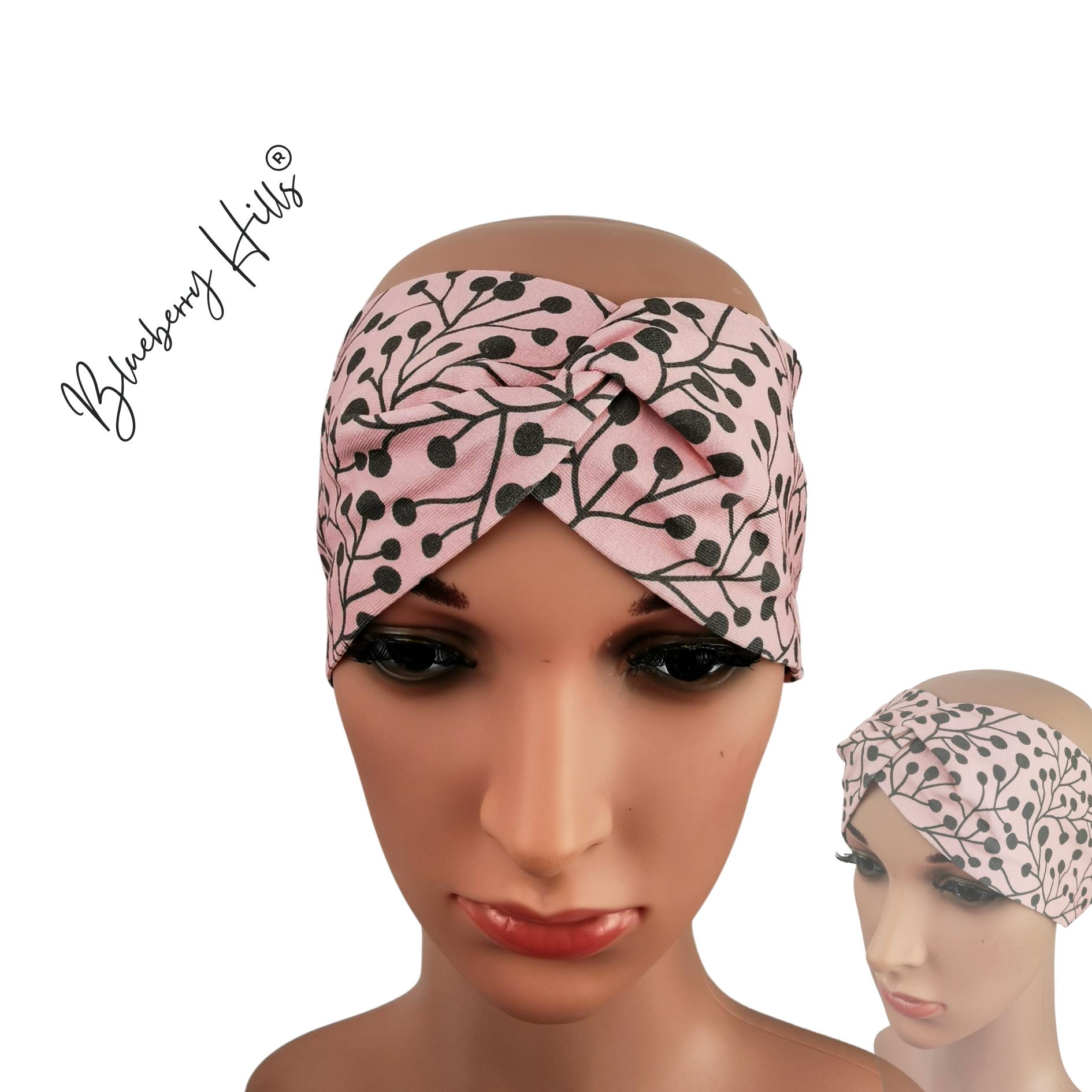 Haarband "Fjellblom" Jersey Knotenlook Rosa Grau Haarband "Fjellblom" Jersey Knotenlook Rosa Grau von blueberryhillsshop