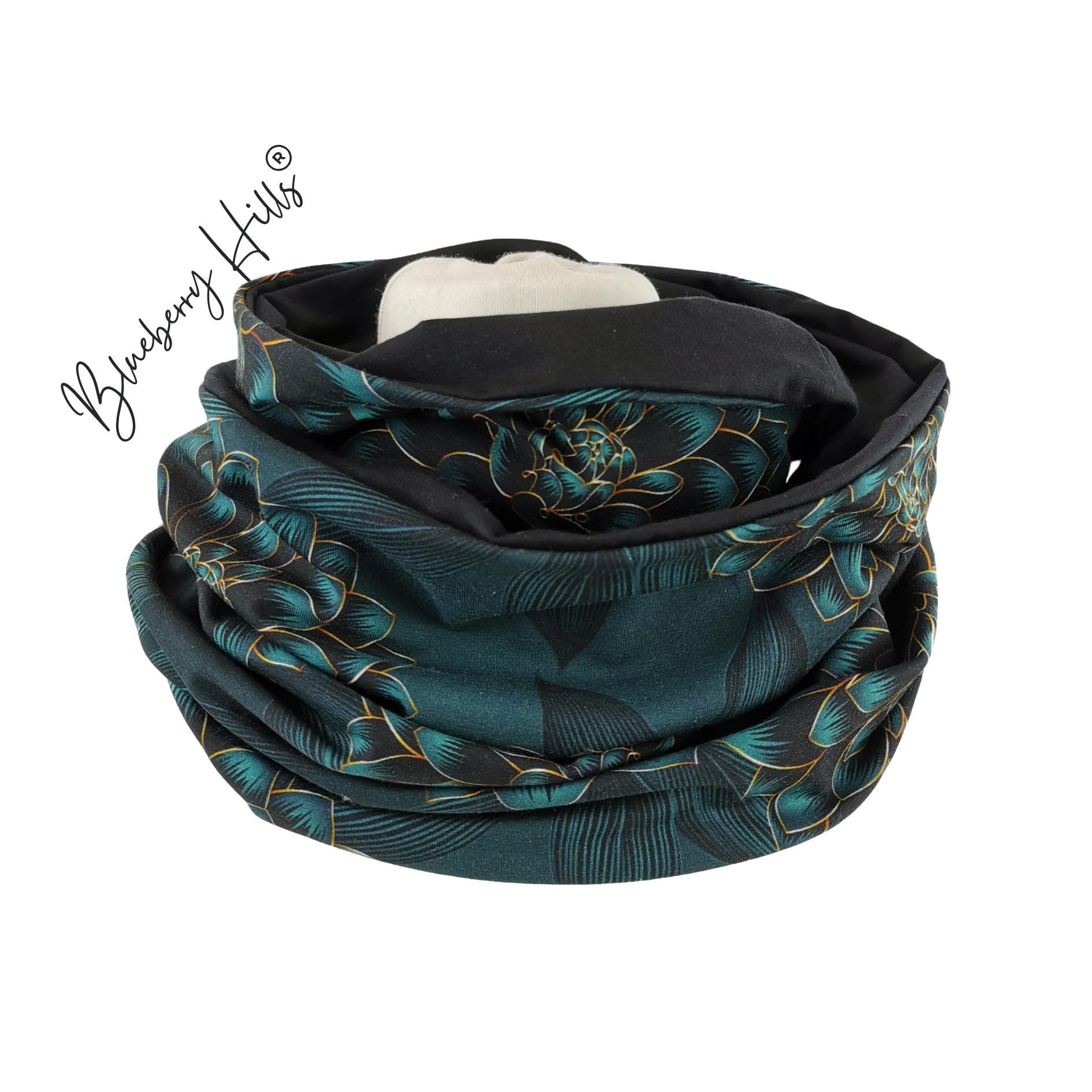 Loop "Dahlienblüte" Aus Jadegrünem Jersey Loop "Dahlienblüte" Aus Jadegrünem Jersey von blueberryhillsshop