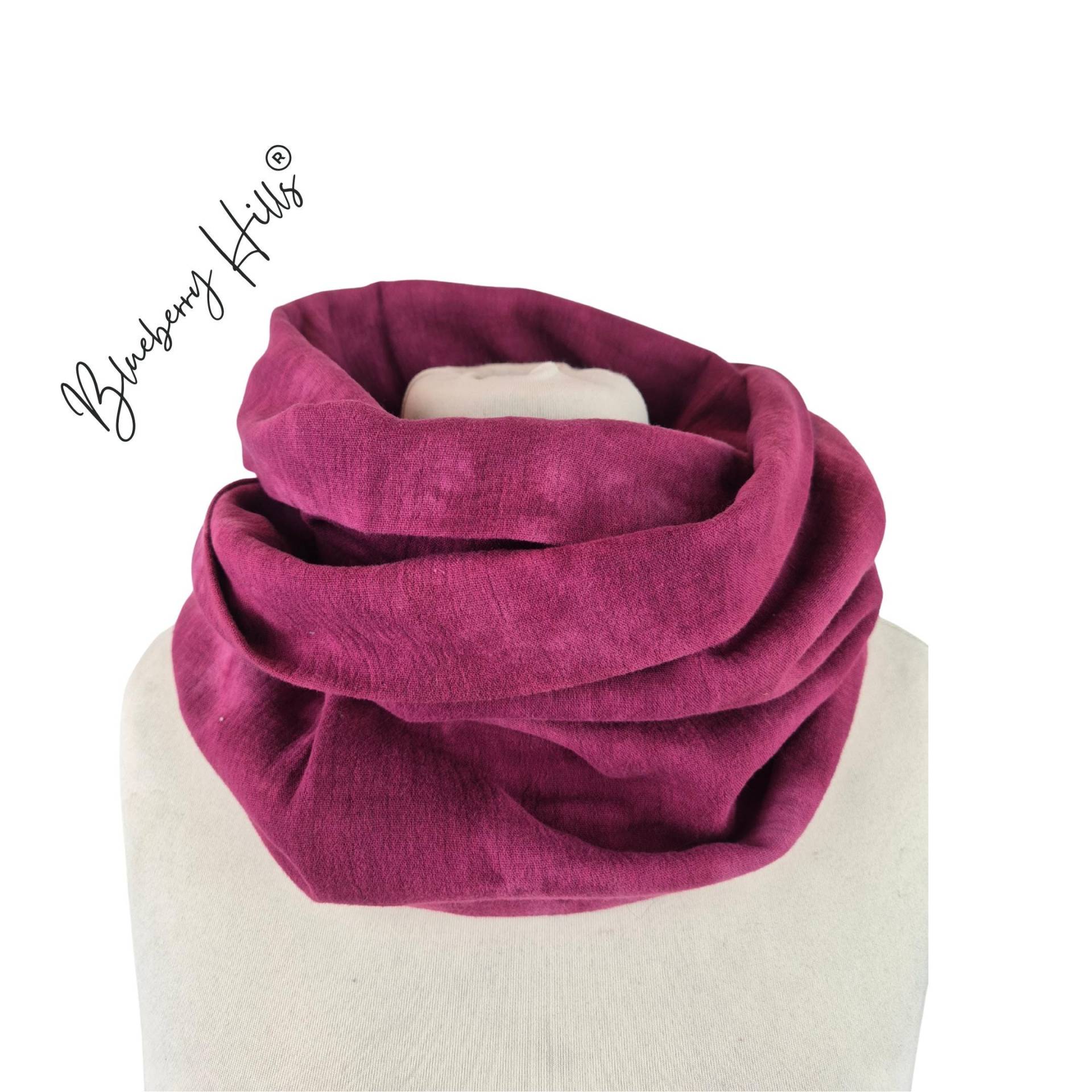Loop Musselin Uni Bordeaux Batik Farbverlauf Rot Einfarbig Loop Musselin Uni Bordeaux Batik Farbverlauf Rot Einfarbig von blueberryhillsshop