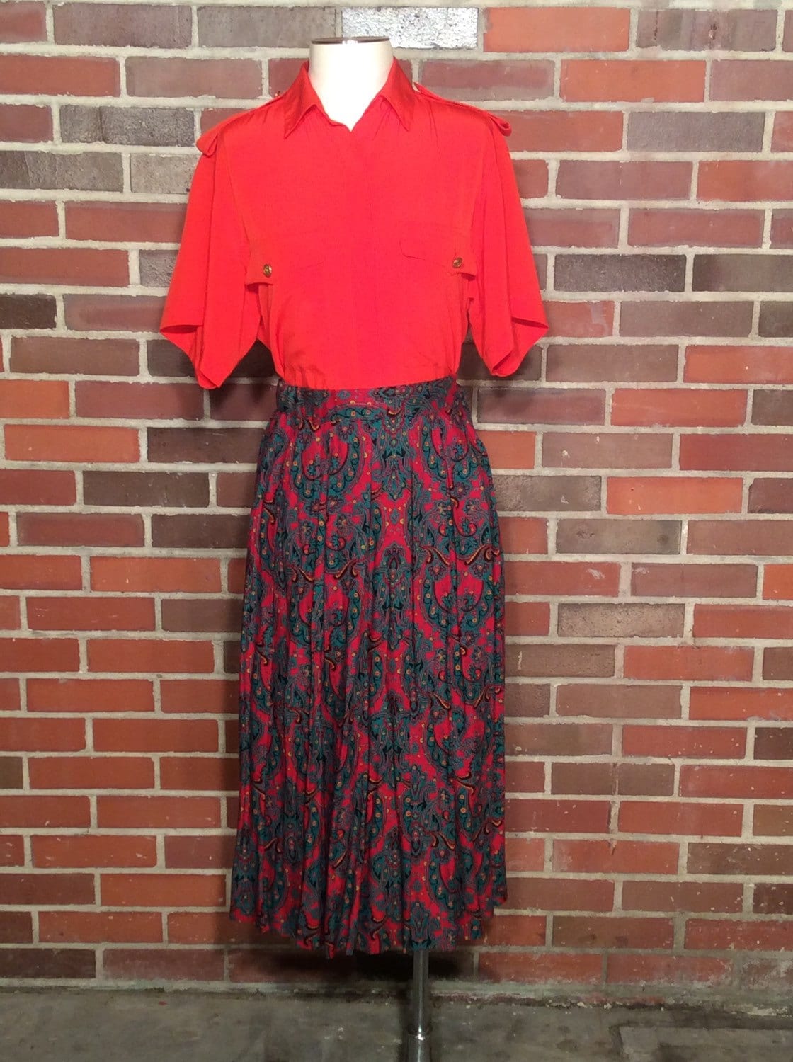 Vtg-Land Kenner Von Pendleton Paisley Rock/Gr. 8 Petite von bluebirdklassics