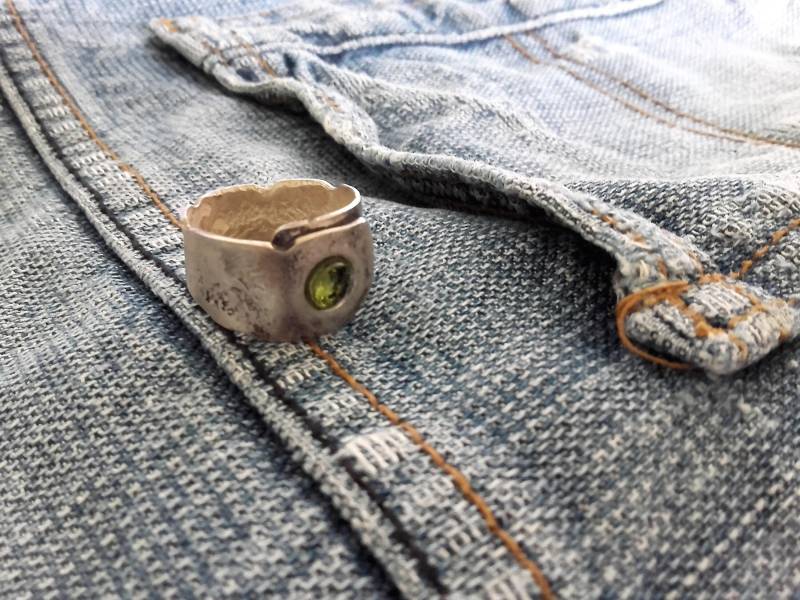 Bague En Argent Avec Vert Verre Bague En Argent Avec Vert Verre von bluehamer