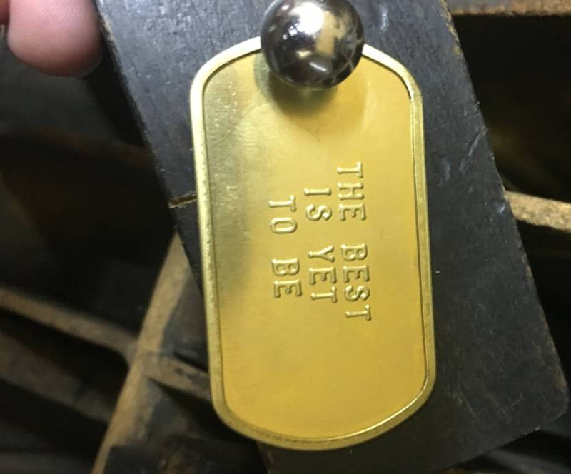 Personalisierter Schlüsselanhänger Aus Messing - Auf Bestellung. Inspiriert Von Military Dog Tags von blueheartcafe