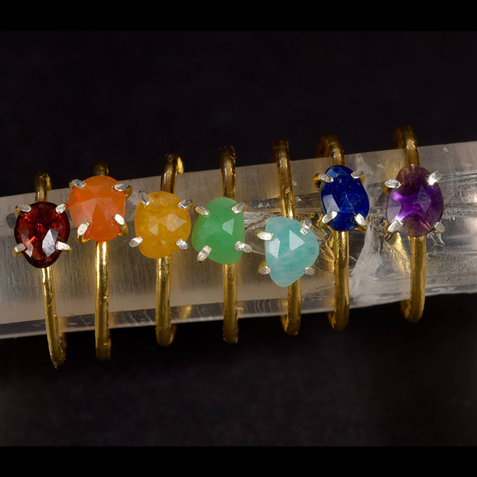 Chakra Stapelringe Chakra Stapelringe von bluelotusgems