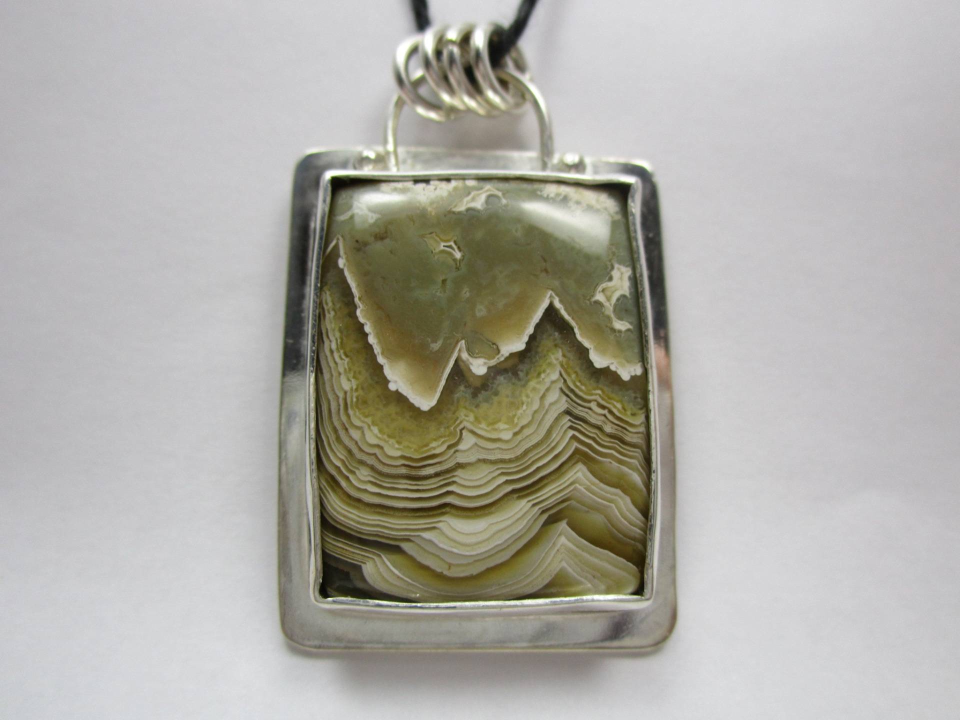 Crazy Lace Agate Anhänger Mit Silber-K-83 Crazy Lace Agate Anhänger Mit Silber-K-83 von blueskymargrit