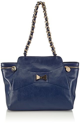 blugirl handbags Chain Satchel 425003/CM4250 Damen Schultertaschen 34x30x11 cm (B x H x T), Blau (Navy Blue) von blugirl handbags