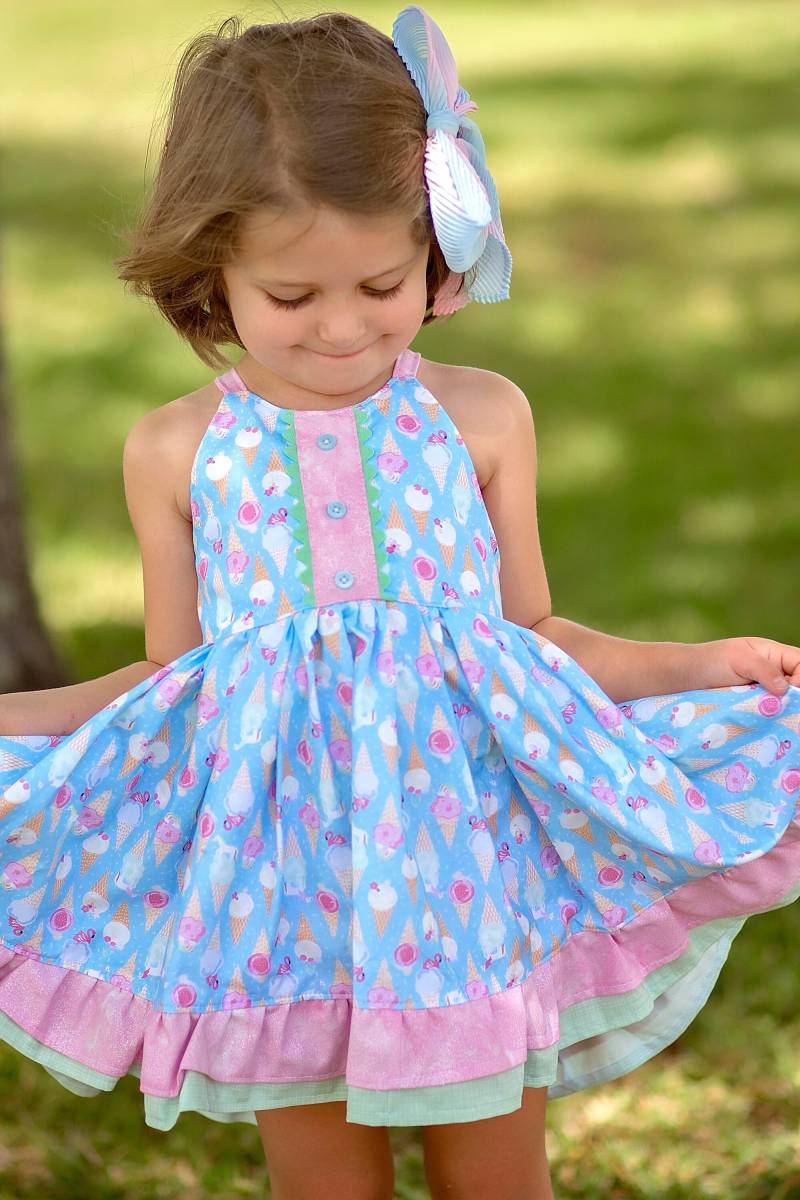 Mädchen Eis Kleid, Party Party, Geburtstag Zwei Süß, Vier Je Pastell Kleid von blumoondesign