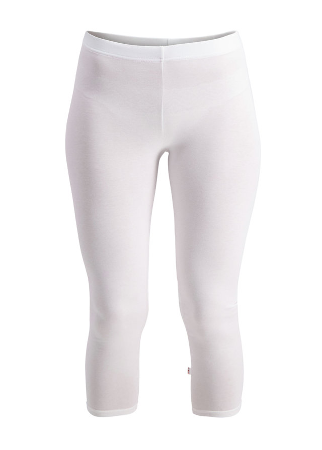 Baumwoll-Leggings 3/4 logo legs uni von blutsgeschwister