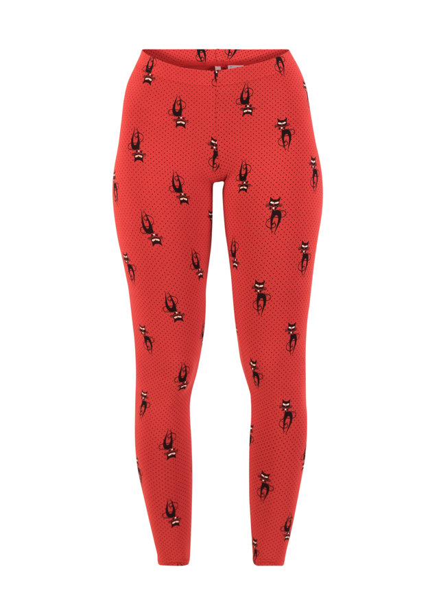 Baumwoll-Leggings hollarahütti meow von blutsgeschwister