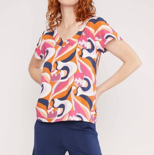 Blutsgeschwister Bluse Feed The Birds - Romantic Colour Waves von blutsgeschwister