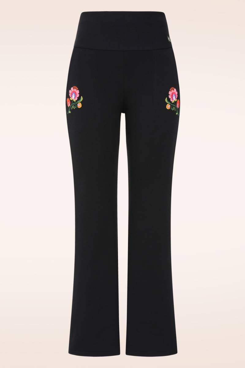 Easy Flared Cozy Hose in Back-to-Black von blutsgeschwister