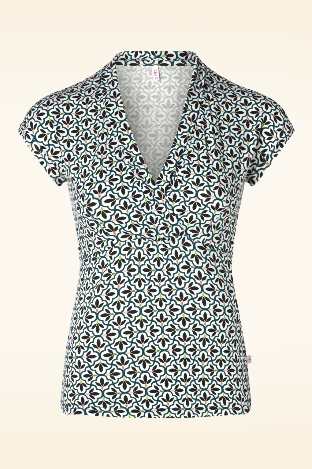 Mon Cher Cache-Coeur Top in Graphic Flower Mosaic von blutsgeschwister