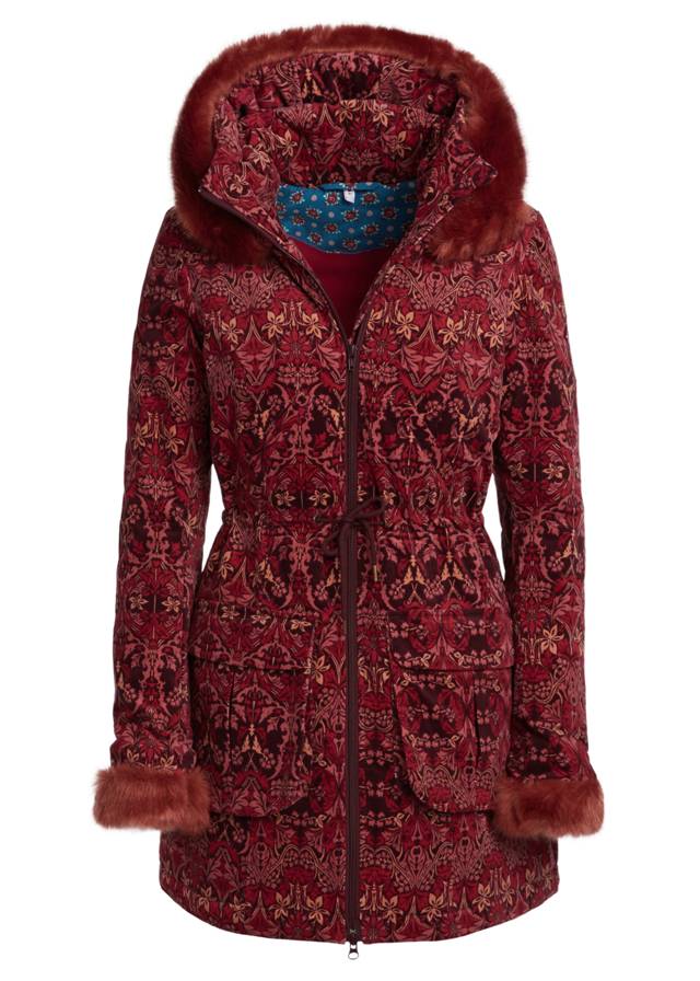 Wintermantel fake fox trottoir parka von blutsgeschwister