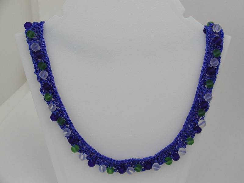 Gehäkeltes Königsblau Halskette von bluuj