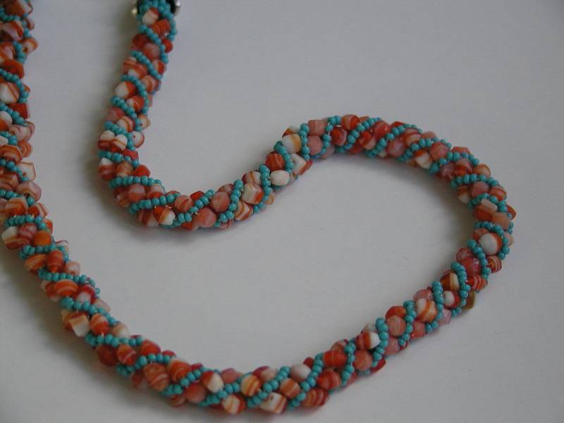 Orange Türkis Halskette von bluuj