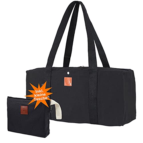 bmf-versand T-Bags Reisetasche Damen Weekender - Kulturtasche zum Aufhängen - Sporttasche Groß - Tragetasche Stoff Reißverschluss - Tasche Mädchen Teenager Umhängetasche (Dunkel Grau) von bmf-versand