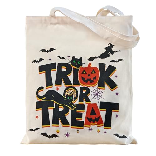 bmuvghi Halloween-Canvas-Tragetasche (Süßes oder Saures) von bmuvghi