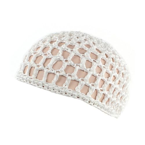 bnsggl Handgewebte Häkel Haarnetz Hohlmütze Weiche Strickmütze Lässige Kopfbedeckung Perücken Zubehör von bnsggl