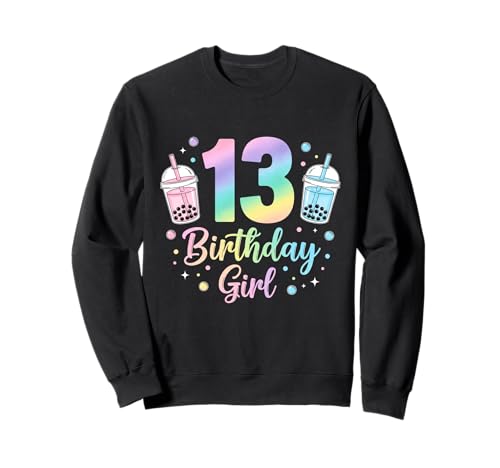 Bubble Boba Tea Sweet 13Years Old 13th Birthday Girls Sweatshirt von boba tea 13th birthday Girl