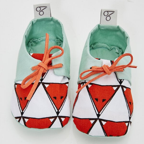 bobbé vegane Baby-Schuhe aus Bio-Baumwolle – Foxy Faces von bobbé