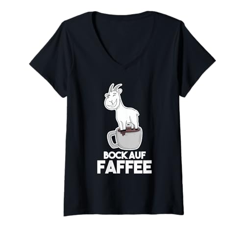 Damen Bock auf Kaffee kaffeetrinker T-Shirt mit V-Ausschnitt Damen Bock auf Kaffee kaffeetrinker T-Shirt mit V-Ausschnitt von bock auf kaffee kaffeetrinker