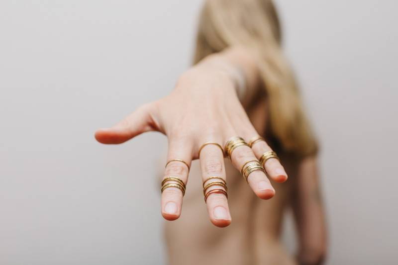 Handgemachter Stapelring von bodydoubleworld