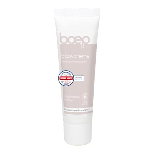 boep Babycreme | Vegane Naturkosmetik Gesichtscreme für Babys & Kinder | Empfohlen von Hebammen | Mit Bio Calendula, Bio Sheabutter & Mandelöl | Entwickelt von einer Ärztin & Mama (50 ml) von boep