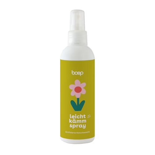 boep Kämmbarkeitsspray für Kinder | Naturkosmetik Leichtkämmspray mit zartem Duft | Das Anti-Ziep Spray entwirrt zerzauste Haare von Kindern (150ml) von boep