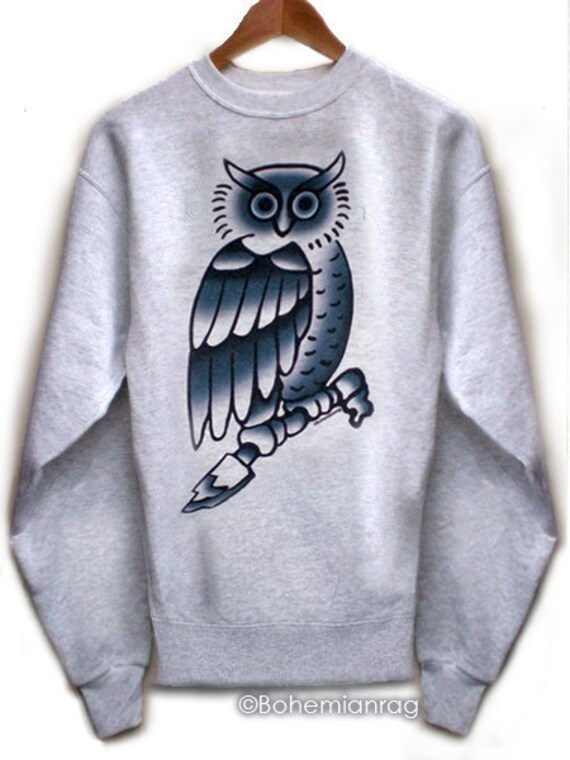 Sale Eule Tattoo Sweatshirt Von Bohemianrag Sale Eule Tattoo Sweatshirt Von Bohemianrag von bohemianrag