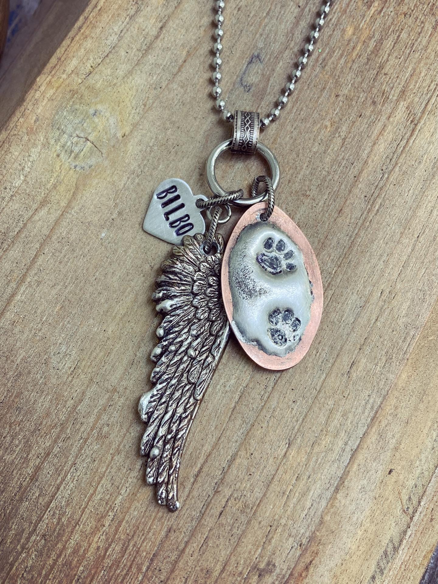 Pfotenabdruck Halskette Verlust Der Haustier-Gedenkstätte von bohemiansoulshine