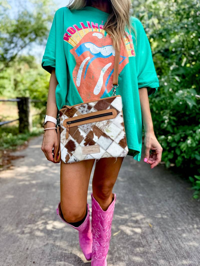 Boho Luxe Crossbody Verdecken Tragen Leder Rindsleder Kupplung Crossbody | Messenger Fringe Wristlet Geldbörse Tasche Western Ausdrucksstark von bohoranchshop