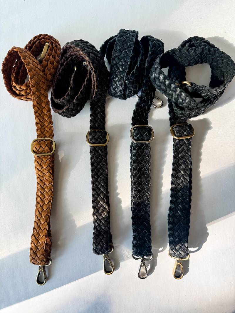 Geflochtenes Leder Geldbörse | Western Leder Geldbörse Riemen Umhängetasche Messenger Bag von bohoranchshop