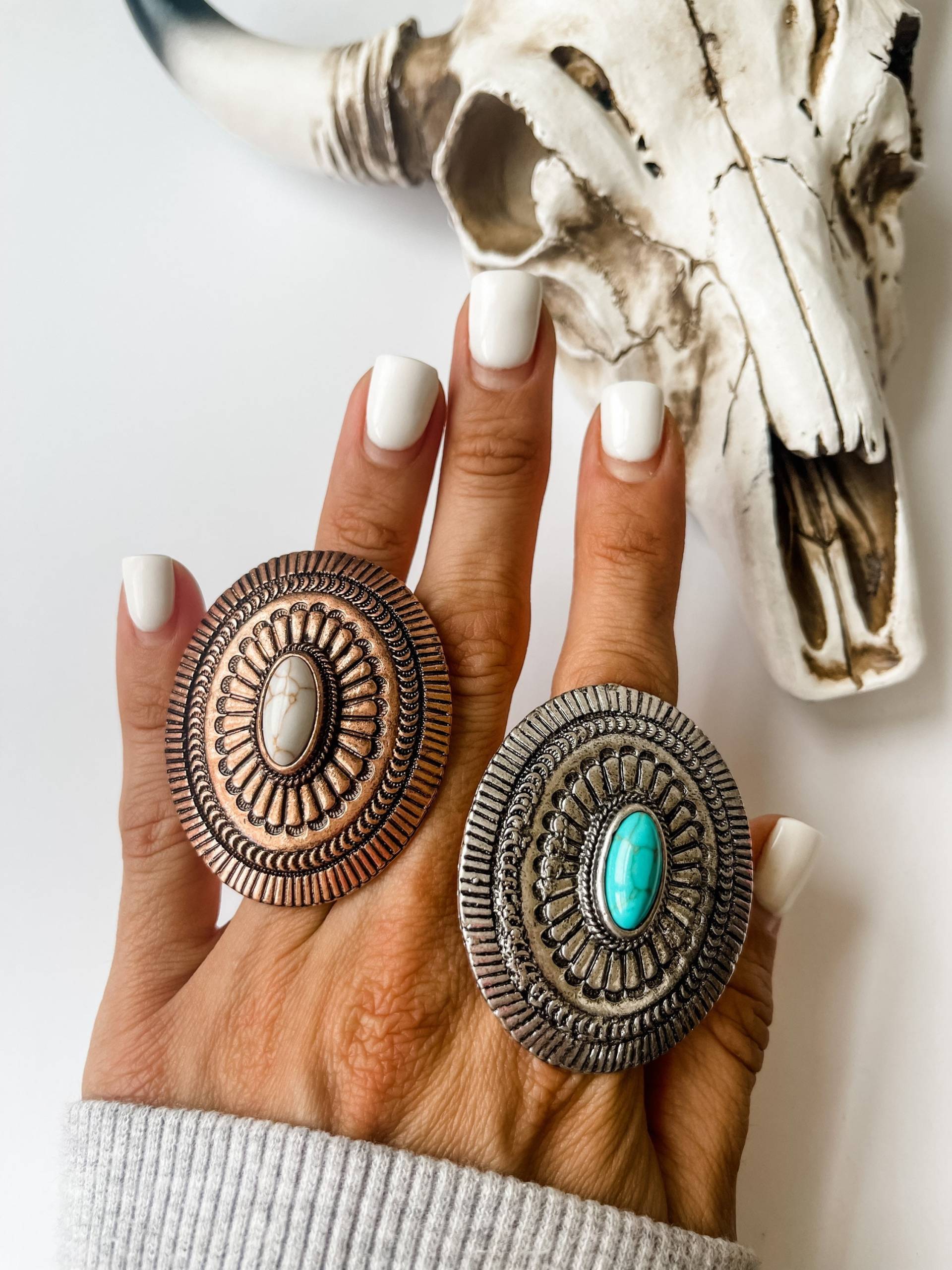 Manschettenring Concho Western-Ring Verstellbar | Geschenkidee Anilo Zubehör Schmuck von bohoranchshop