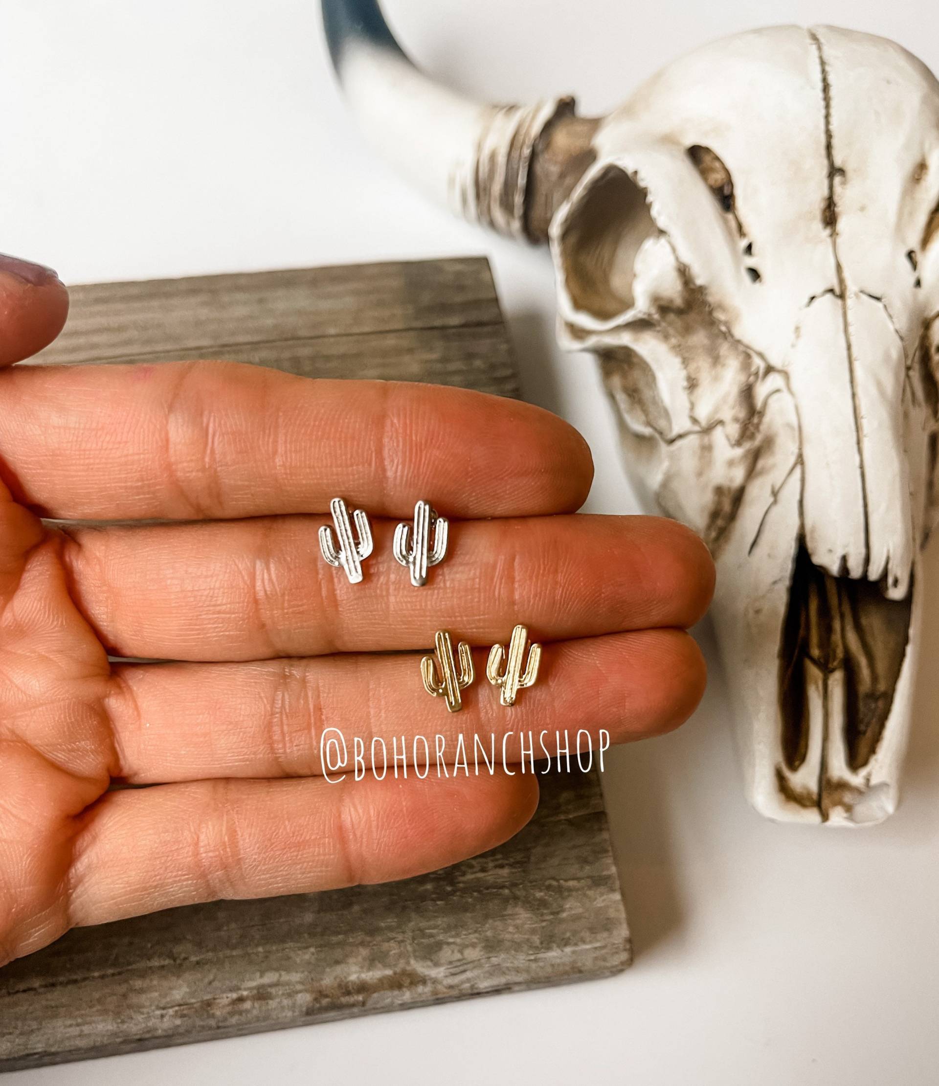 Mini Kaktus Studs Kaktus Ohrring Ohrringe | Südwestlichen Schmuck Ausdrucksstarkes Rodeo Cowgirl von bohoranchshop