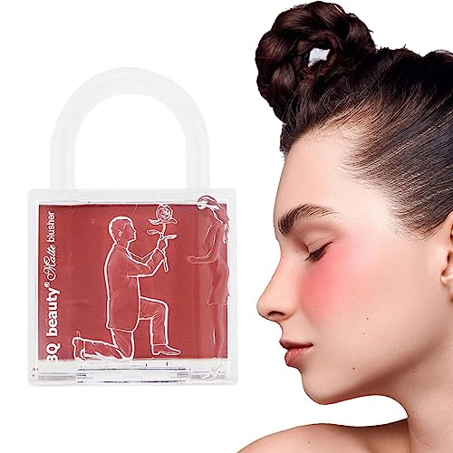 Kontur-Rouge-Palette,Gesichtskonturpalette - Lock Shape Matte Blusher Proposal Scene Pattern Wasserdichter Anti-Schmutz für Frauen Boiler von boiler