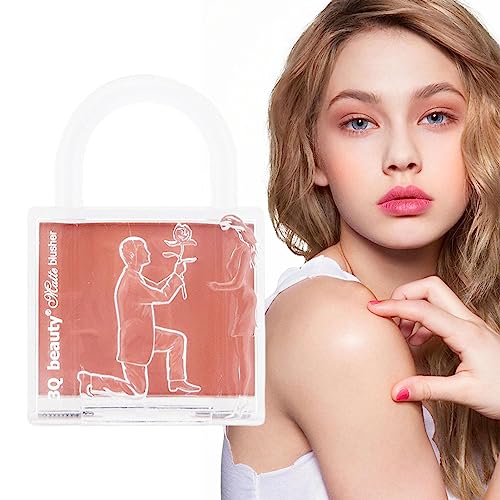 Wangen-Rouge-Palette | Matte Gesichtspalette | Lock Shape Matte Blusher Proposal Scene Pattern Wasserdichter Anti-Schmutz für Frauen Boiler von boiler