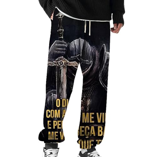 boiszeda Hosen für Männer Retro Wikinger Ritter 3D Druck Kordelzug Elastische Taille Hose Jogger Hose boiszeda Hosen für Männer Retro Wikinger Ritter 3D Druck Kordelzug Elastische Taille Hose Jogger Hose von boiszeda