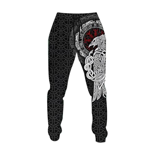 boiszeda Wikingerhosen für Männer Retro Nordische Mythologie Wikinger 3D Druck Kordelzug Elastische Taille Hose Jogger Hose boiszeda Wikingerhosen für Männer Retro Nordische Mythologie Wikinger 3D Druck Kordelzug Elastische Taille Hose Jogger Hose von boiszeda