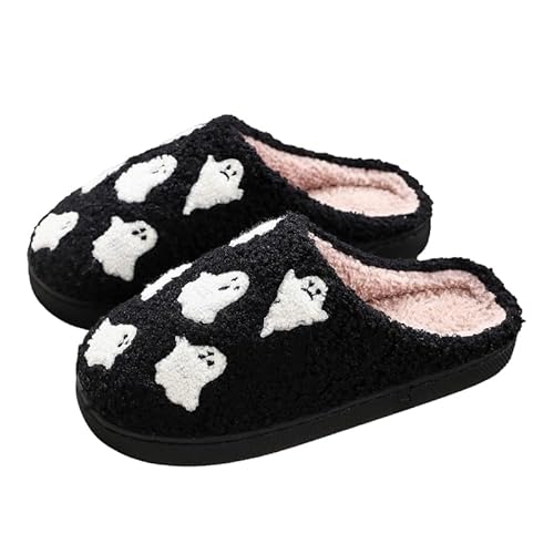 bolukets Damen Herren Hausschuhe Winter Warme Lustig Plüsch Hausschuhe Flauschige Tier Pantoffeln Flaumig Slippers für Outdoor/Indoor Geist 38-39 von bolukets