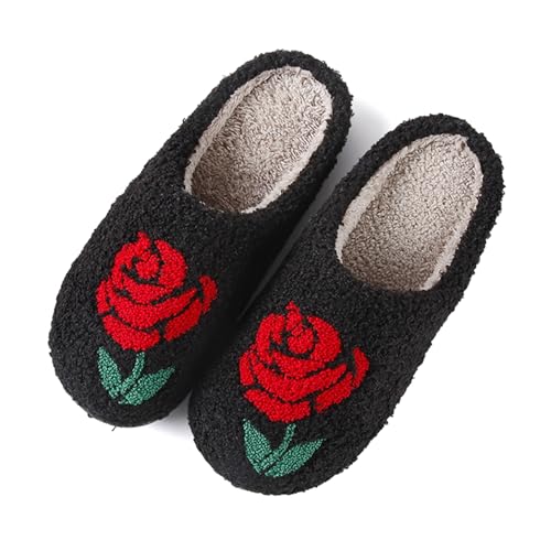 bolukets Valentinstag Hausschuhe Herzen Plüsch Damen Herren Winter Leicht Slipper Süße Niedliche Lustige Pantoffeln Warme Weich Bequem Schlappen Geschenk Schwarze Rose 43-44 bolukets Valentinstag Hausschuhe Herzen Plüsch Damen Herren Winter Leicht Slipper Süße Niedliche Lustige Pantoffeln Warme Weich Bequem Schlappen Geschenk Schwarze Rose 43-44 von bolukets