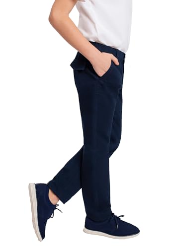 bonolo Chino Hosen für Jungen aus 100% Baumwolle mit Taschen - Stylischer Komfort für Jeden Anlass Marineblau Chinos (DE/NL/SE/PL, Numerisch, 120, 122, Regular, Marineblau) von bonolo