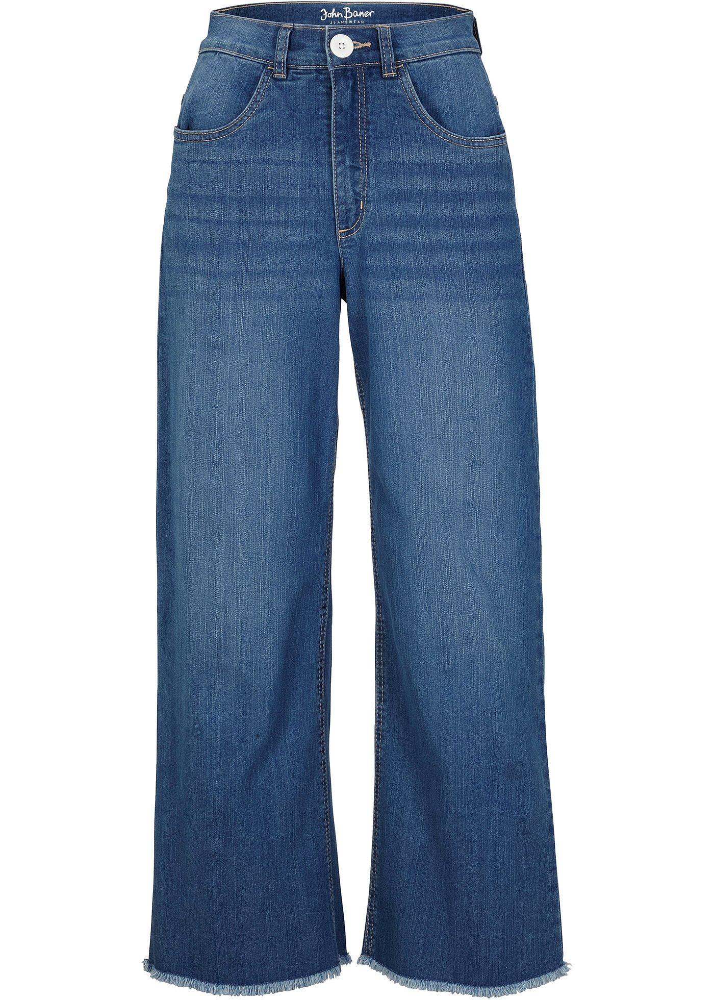 7/8-Komfort-Stretch-Jeans, Wide Fit von bonprix