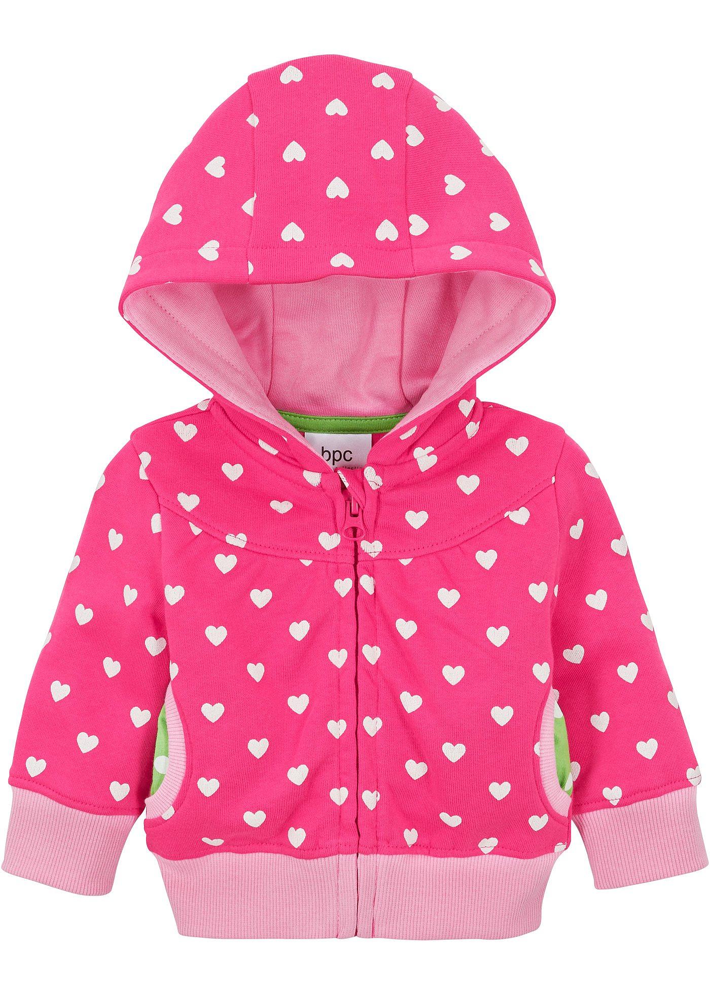 Baby Sweatjacke mit Kapuze Bio-Baumwolle von bonprix