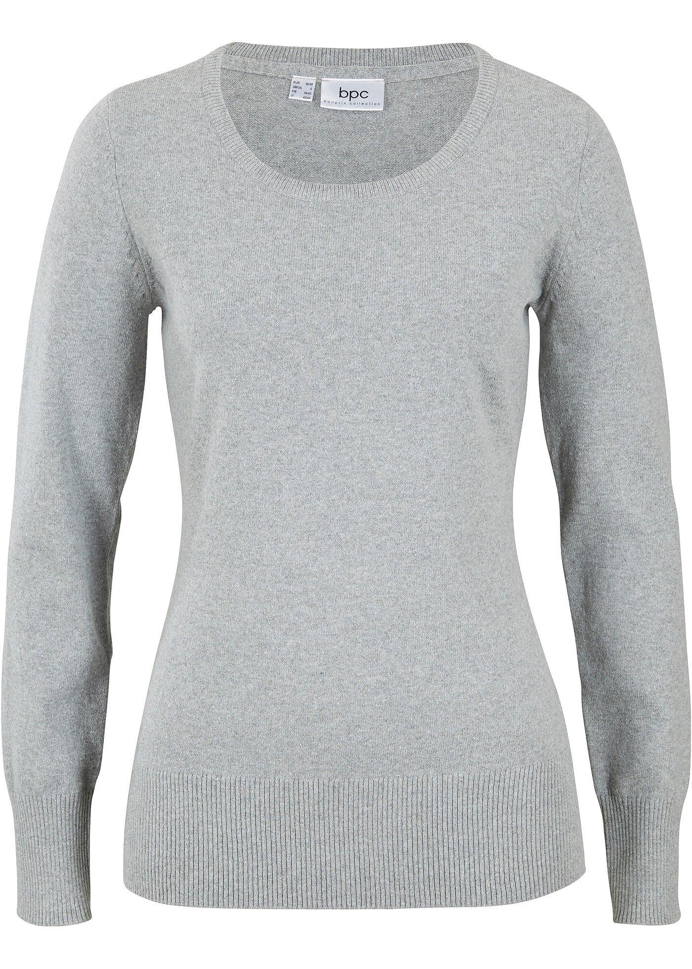 Basic Pullover mit recycelter Baumwolle von bonprix