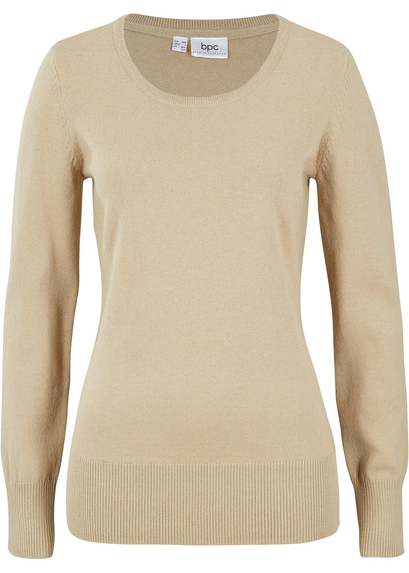 Basic Pullover mit recycelter Baumwolle von bonprix