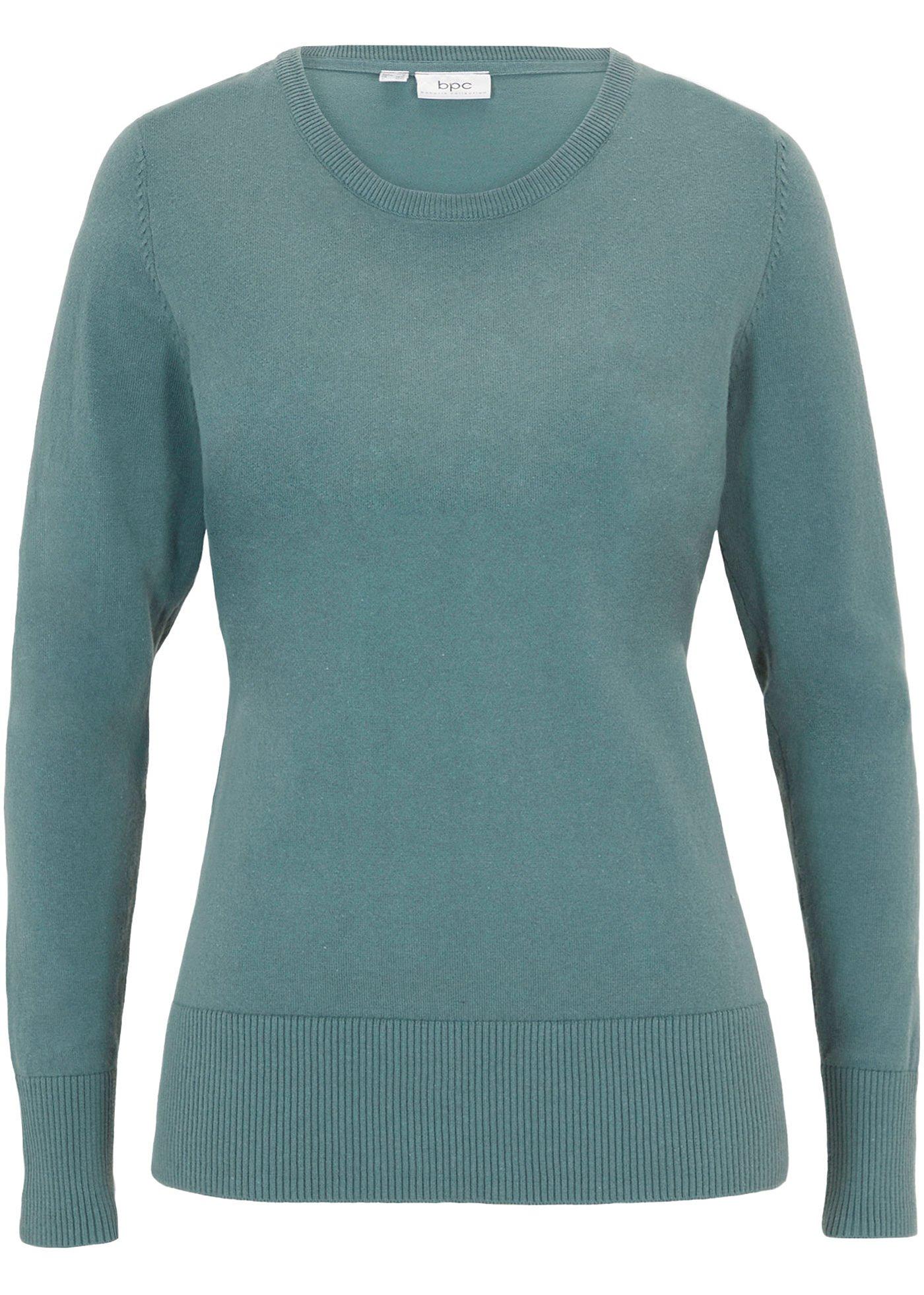 Basic Pullover mit recycelter Baumwolle von bonprix